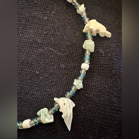 Dolphin Fetish Beaded Necklace - Picture 2 of 3